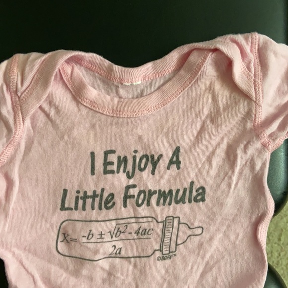 Quadratic Formula Math Nerd Baby Onesie Funny pink - Picture 3 of 5